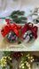 Новогоднее елочное украшение Шарик с фото 8 см с красными лентами HeyBaby