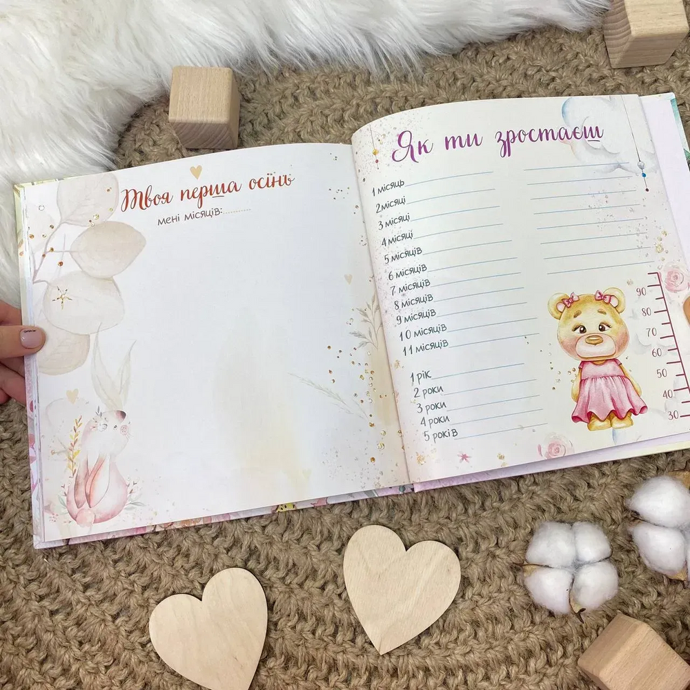 Детский альбом для фото с именной обложкой &laquo;Классика&raquo; природа