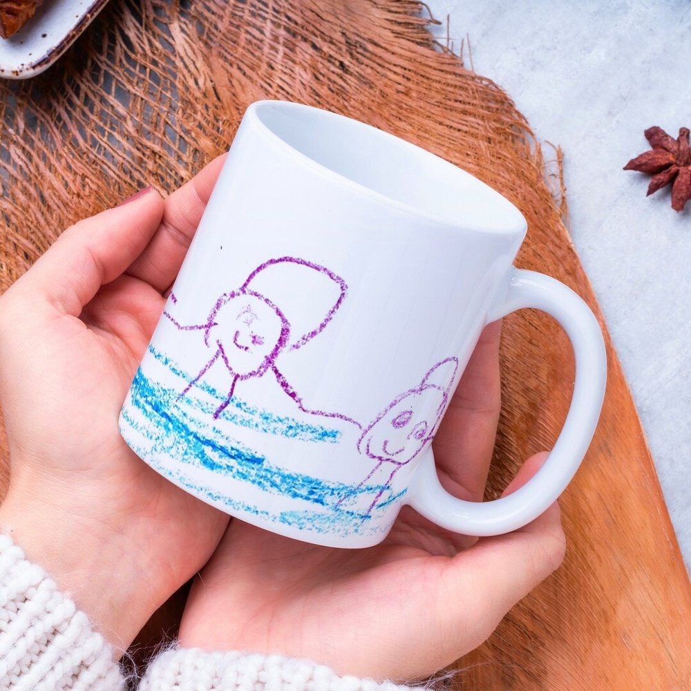 Чашка с рисунком Вашего ребенка Мгновения детства HeyBaby