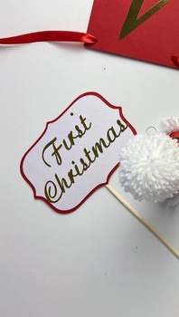 Топпер для торта на первый Новый год First Christmas HeyBaby