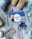 Іменний конверт для першого локону Бебі Бос синій HeyBaby