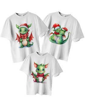 Набор футболок Family look Дракоша 2024 для трех HeyBaby