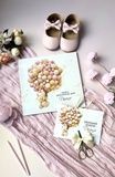 Набір для першого Дня народження Ковпачок Книга побажань Конверт та Ножиці для першого локону Ведмедик з кульками HeyBaby