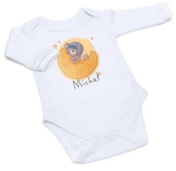 Боди именной Сонный медвежонок Heybaby