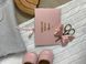 Конверт именной для хранения первого локона малыша розовый  HeyBaby