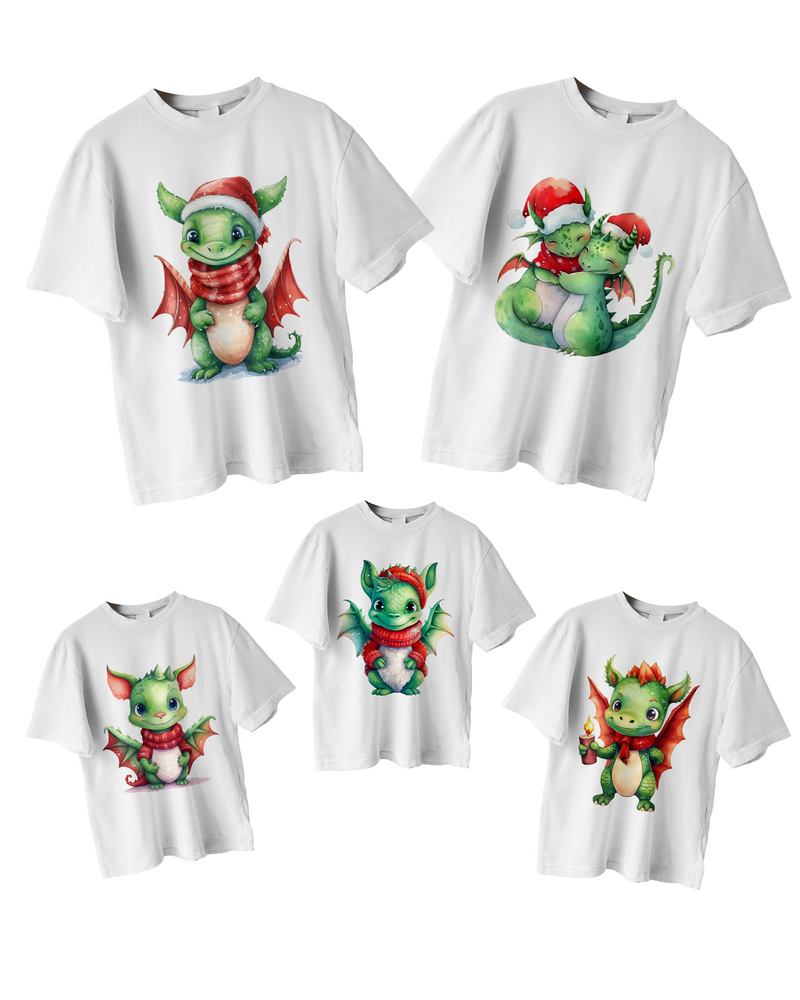 Набор футболок Family look Семья Драконов 2024 для пятерых HeyBaby