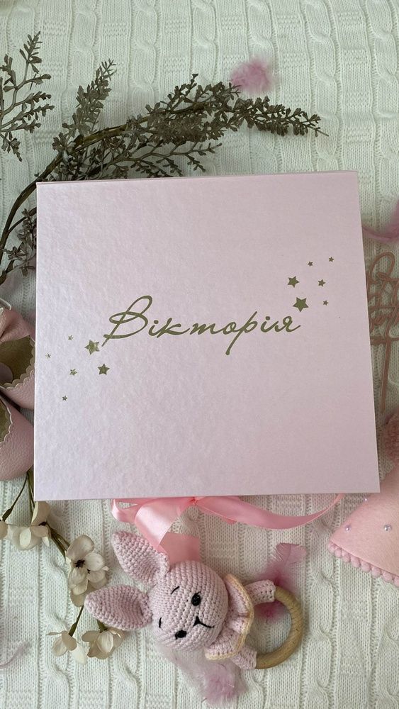 Коробка для зберігання пам'ятних дитячих речей Memory Box рожева HeyBaby