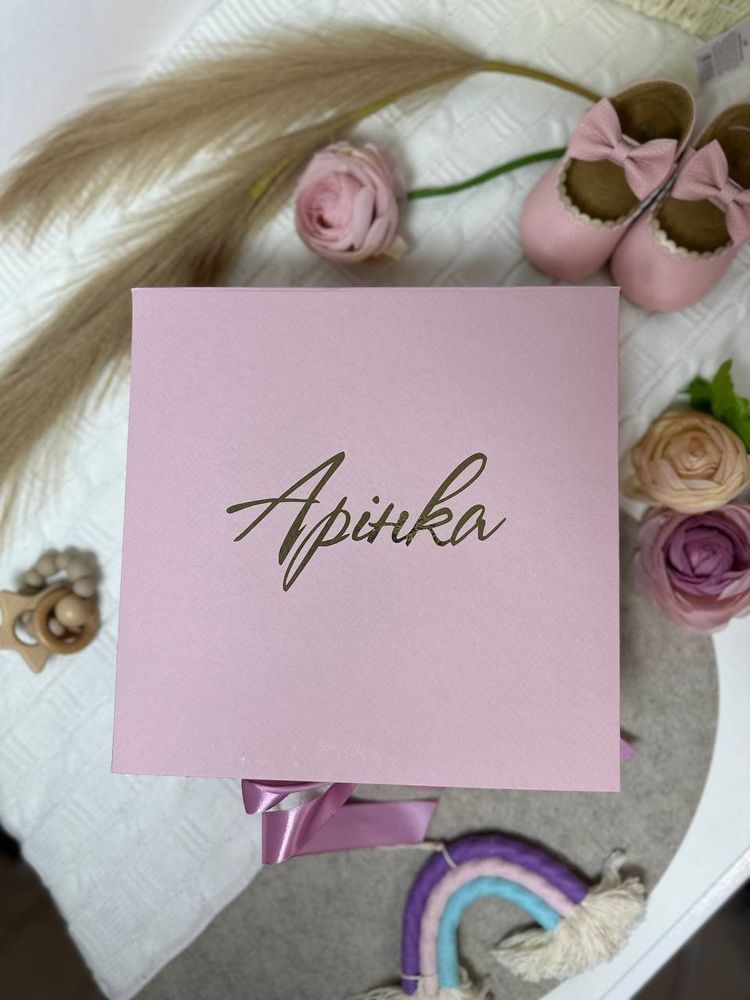 Коробка для зберігання пам'ятних дитячих речей Memory Box рожева HeyBaby
