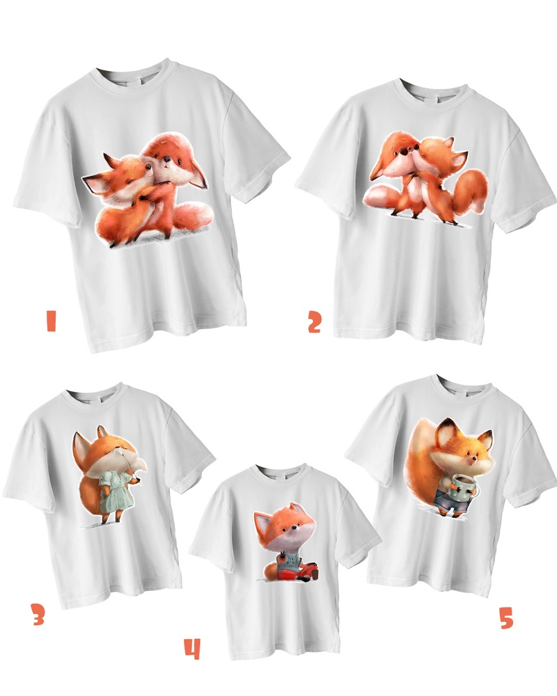Набір футболок Family look Лисички для трьох HeyBaby