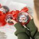 Новорічна ялинкова прикраса Кулька з фото 10 см з червоними стрічками HeyBaby
